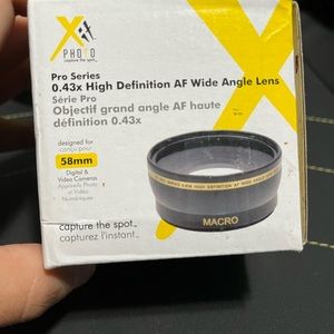Xit 0.43x High Definition AF Wide Angle Lens For 58mm Digital & Video Cameras.